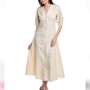SOLD Linen-blend Shirt dress